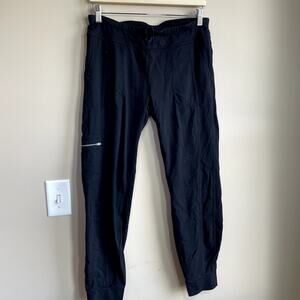 Athleta black trousers workout pants women's size M nylon spandex casual